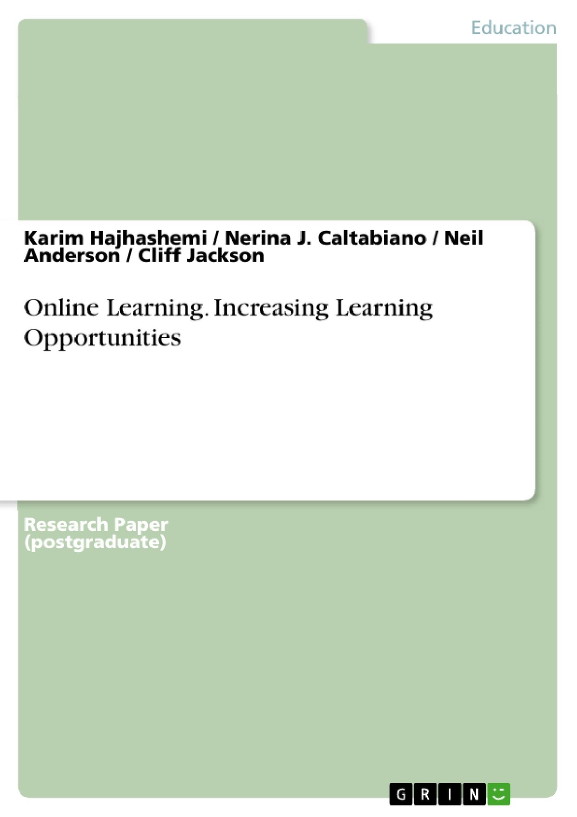 Thumbnail - Online Learning. Increasing Learning Opportunities Karim Hajhashemi