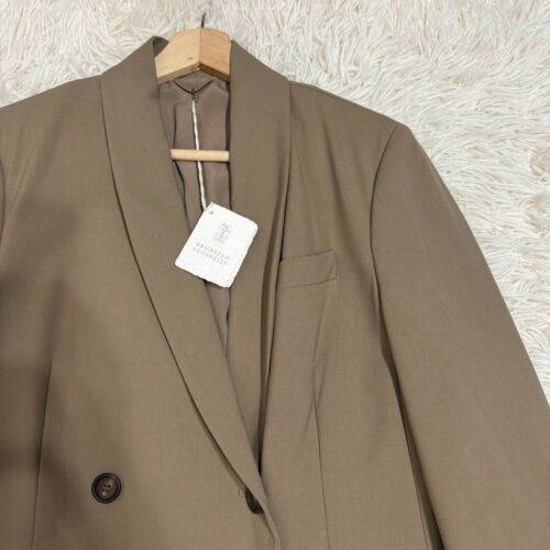 Brunello Cucinelli Long Coat Double Breasted Made in ITALY Size 42 New with Tag - Picture 3 of 15