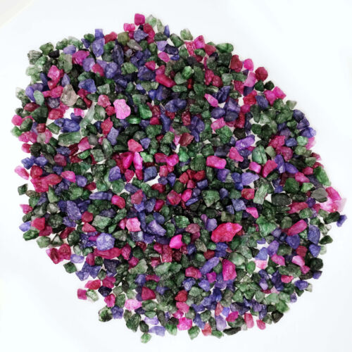 500+ Cts Natural Ruby, Sapphire & Emerald Uncut Rough Lot Certified - Picture 2 of 5