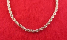 14KT GOLD PLATED ROPE  CHAIN NECKLACE-16-"36" LIFETIME GUARANTEE 1.7mm TO 7.0MM
