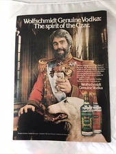 Wolfschmidt Genuine Vodka Spirit of the Czar 1981 Print Ad 8"w x 10"t