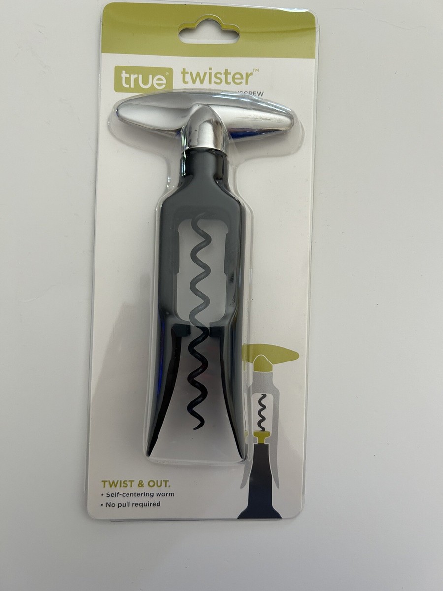 True Twister Easy-Turn Black Chrome Plastic Corkscrew | eBay