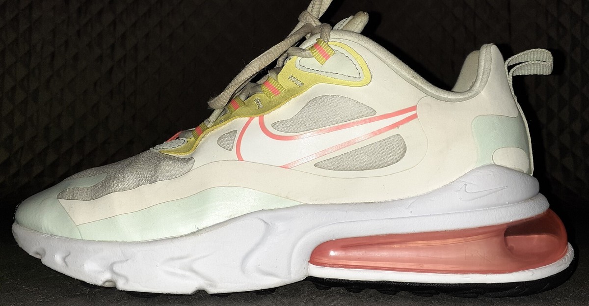 Nike Women's Air Max 270 React Pale Ivory Summit White Green Shoes