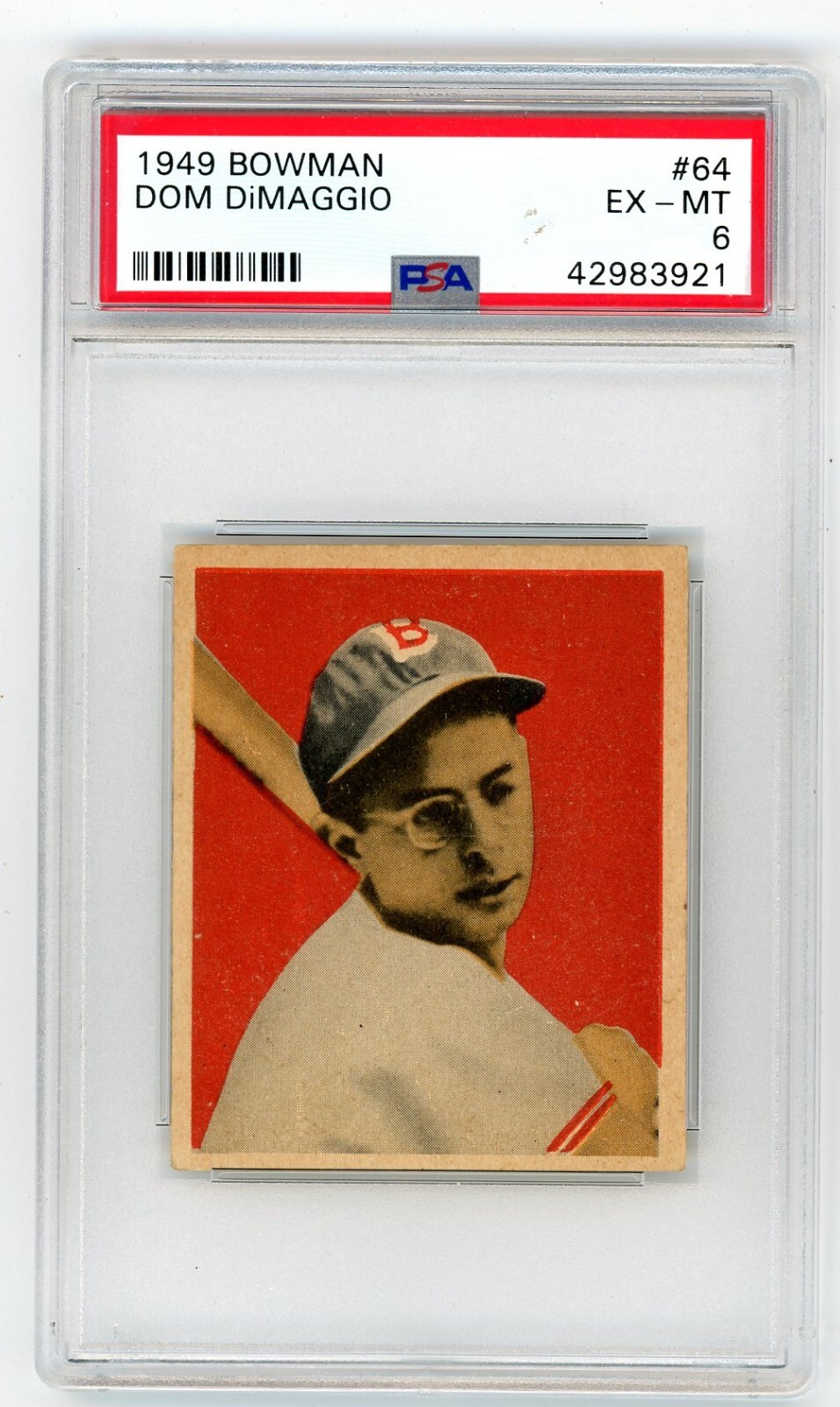 1949 Bowman DOM DiMAGGIO Boston Red Sox #64 PSA 6 EX/MT Condition