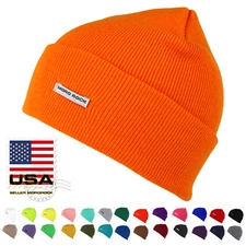 2 Piece Mororock Beanie Thicken Warm Cuff Plain Knit Ski Cap Men Women Acrylic