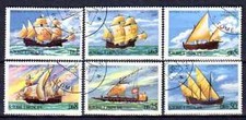 Bateaux Saint Thomas et prince 1980 (61) Yvert n° 566 à 571 oblitérés used