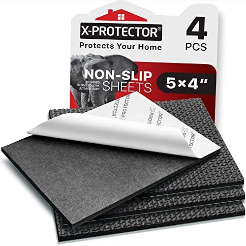 Rubber Sheet - 4 PCS Rubber Pads 4 x 5 - Black Non Slip Pad - 4 PCS 4 x 5 inch