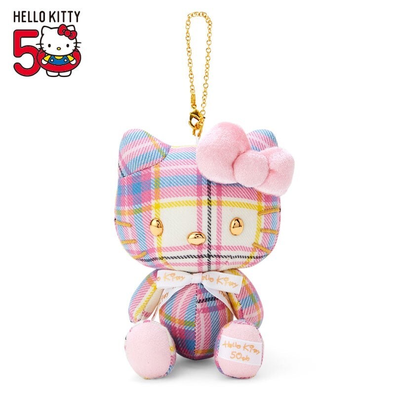 Hello Kitty 50th Anniversary Stuffed Toy mascot Dress Tartan 
