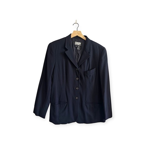 DKNY, Vintage DKNY Navy Blue Wool Blazer Jacket , size 8