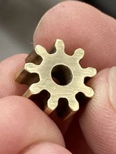 BOSTON GEAR BRASS G227 SPUR PINION GEAR 16 PITCH 9 TEETH  3/16" BORE CLOCK ETC.