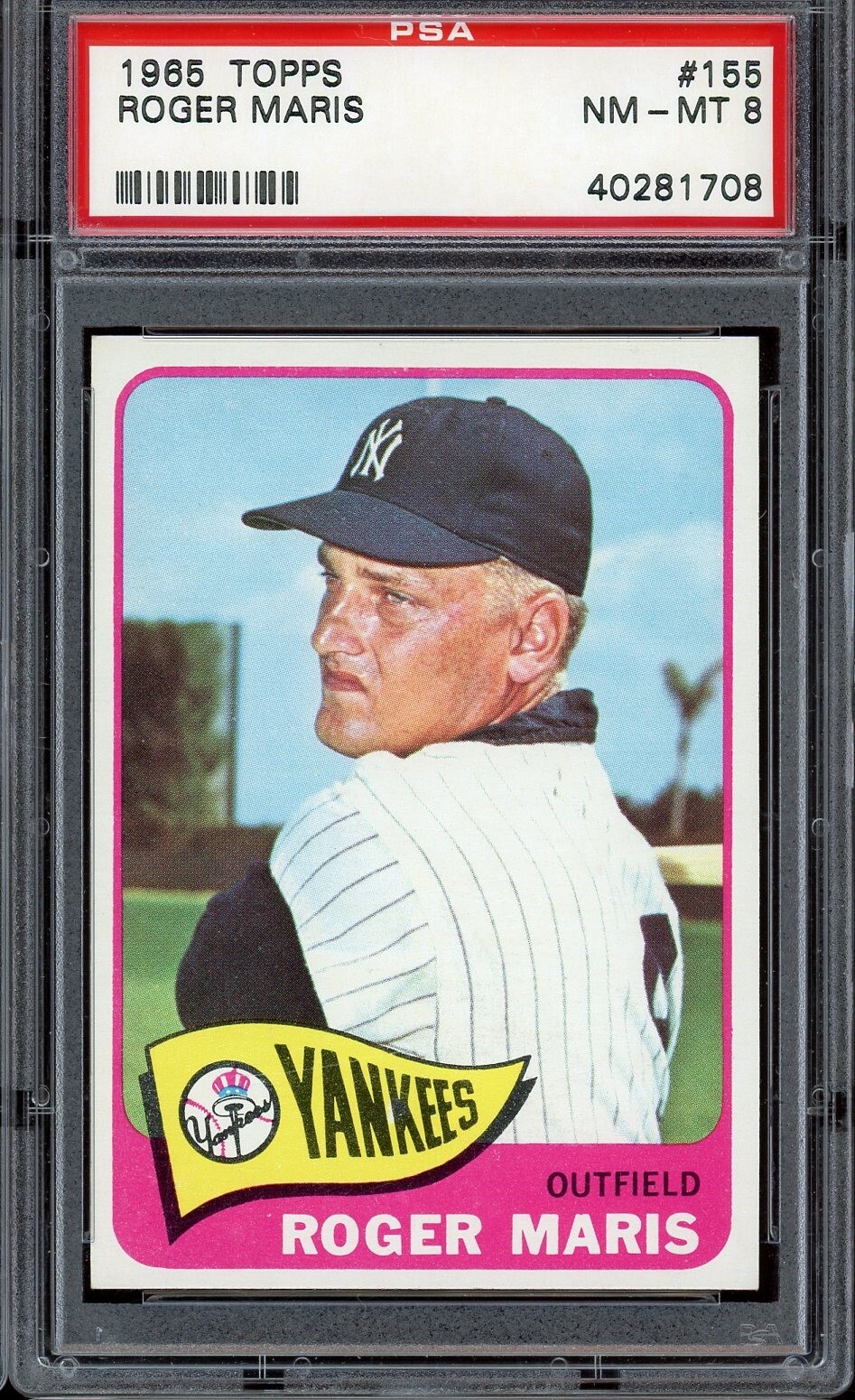 1965 Topps Baseball #155 Roger Maris PSA 8