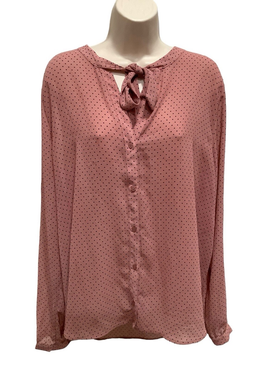 pois ポワ　blouse tee pink Womens Strawberry Print Chiffon Blouse Kawaii V Neck Crop