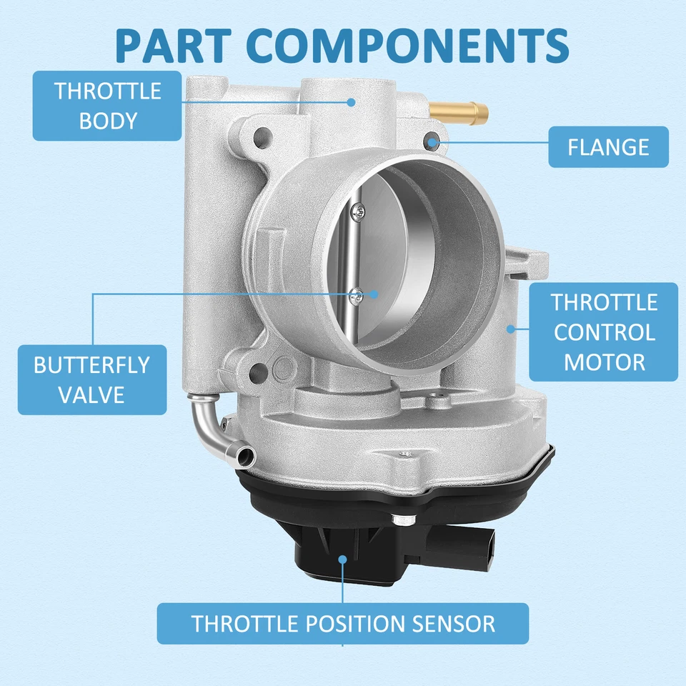 Para 2005 2006 Ford Five Hundred Mercury Montego 3.0L corpo do acelerador com tubos - Imagem 3 de 4