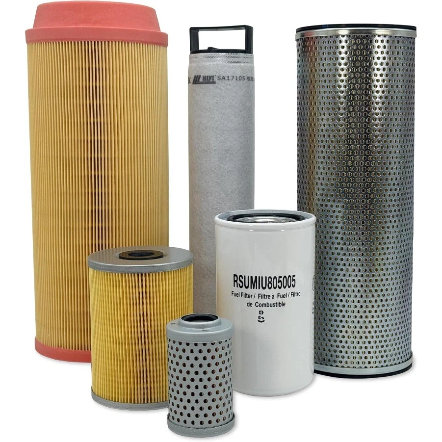 Kit de filtro para filtros de excavadora Takeuchi Yanmar TB2601911112001 4TNV84T Tier 4i Foto 2 de 3