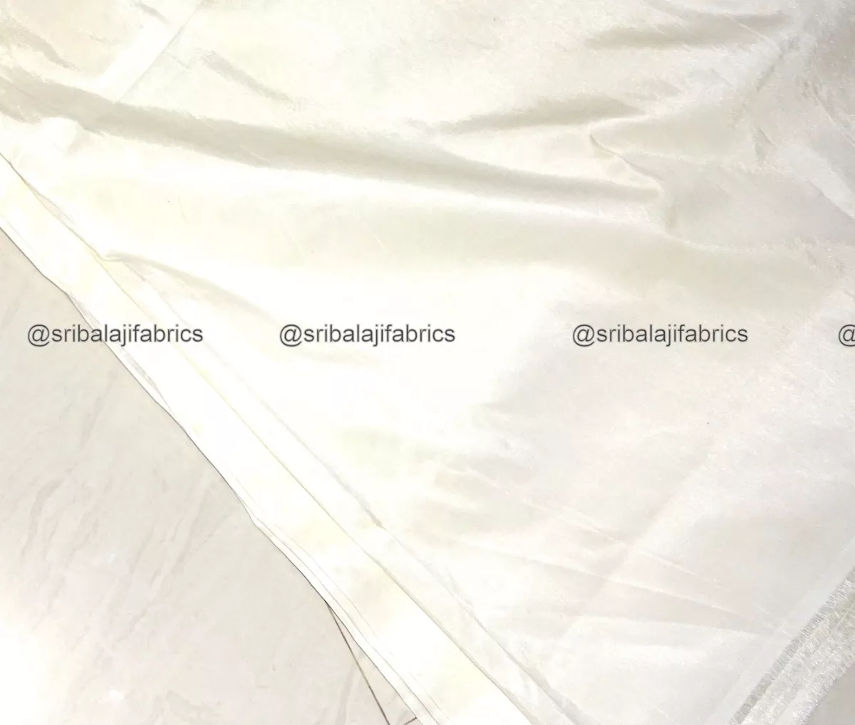 Poly Dupion Silk Solid Off White Dupioni Silk Fabric by yard Polysilk Fabric
