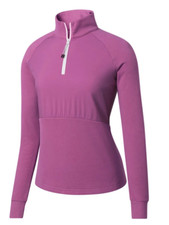NEW Ladies FootJoy WOMENS 1/4 COZY HYBRID PULLOVER MID-LAYER, BERRY, SMALL