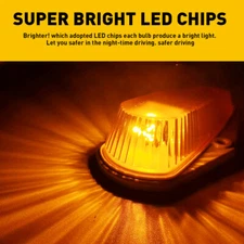 5X AUXITO AMBER LED CAB ROOF MARKER RUNNING FOG LIGHT FOR 1973-97 FORD F150 F250