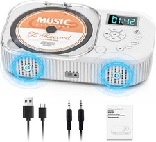 Bluetooth Portable CD Player Boombox for Car Home with Dual Speakers, FM Radio