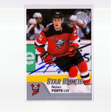 NOLAN FOOTE autographed SIGNED '21/22 BINGHAMTON DEVILS Upper Deck AHL card
