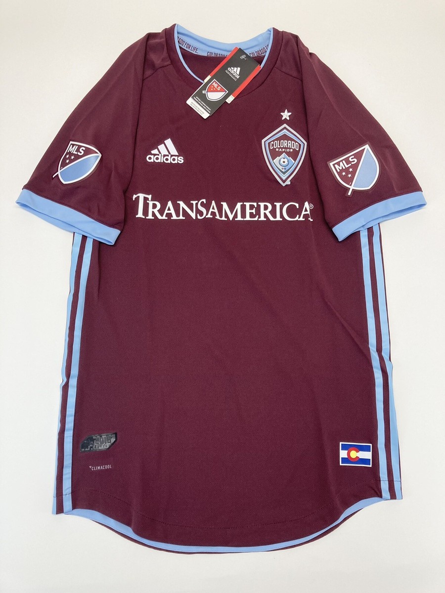 Adidas MLS Authentic Colorado Rapids Transamerica Soccer Jersey Men's Size M