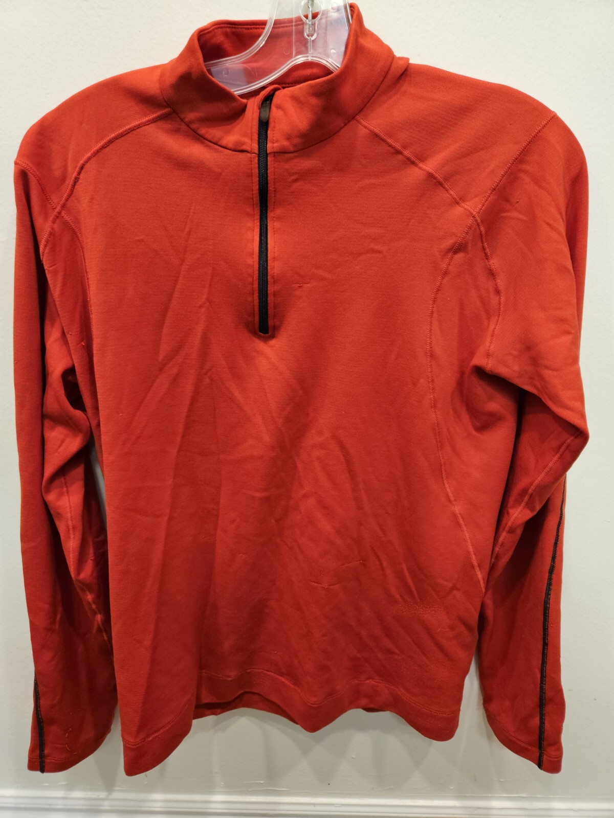 Camicia Salomon Advance pelle rosso caldo 1 4 zip adulto strato base medio manica lunga