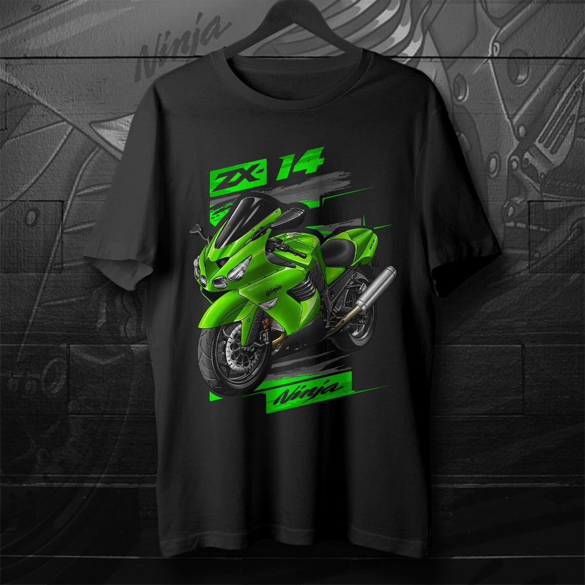 Kawasaki ZX-14 2006-2011 T-Shirt, Motorcycle Tee for Riders