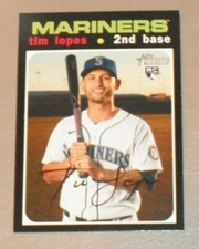 2020 Topps Heritage High Number Tim Lopes Rookie #606 Seattle Mariners