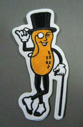 MR. PEANUT Embroidered Iron-On Patch 4" - Afbeelding 1 van 2