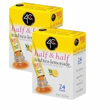 4C Half and Half Iced Tea Lemonade Drink Mix Sugar Free 2 Pack (2 Boxes/48Ct) 