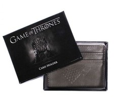 Image of Game of Thrones Card Holder Stark Winter is Coming TV Show Brown Gift Wallet Dad