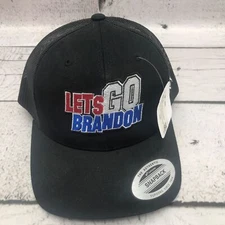 Yupoong Black Lets Go Brandon Hat On Size SnapBack