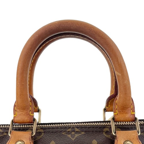 Bolso de Mano Louis Vuitton Speedy 25 Monograma Cuero Tela Marrón 3015 - Imagen 10 de 23