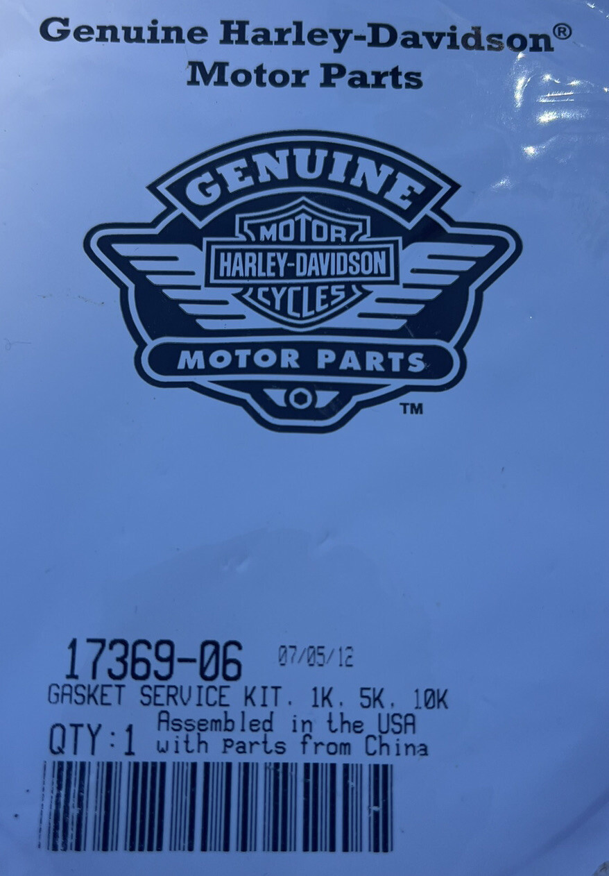 3 NEW OEM Harley Davidson 1K, 5K, 10K Service Gasket Kit P/N 1736906