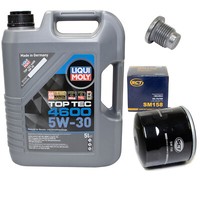 MotoröL Set 5W-30 5 Liter + ÖLfilter SM 158 + Schraube FüR Dacia Mercedes CLA