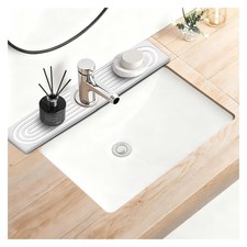Diatomite Faucet Mat for Kitchen Sink, 23.6 Stone Drying Mat for Kitchen Cou...