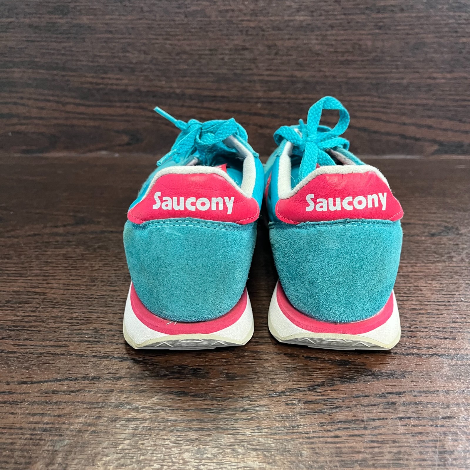 Saucony Women's Jazz Low Pro Sneaker Size 8 Blue Pink S1866-221 Retro Running thumbnail 3