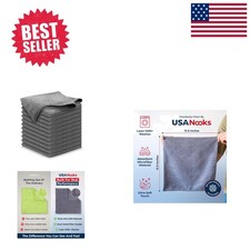 Microfiber Cleaning Cloth Grey - 12 Pcs 12.5"x12.5" - High Performance - 1200...