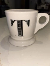 Anthropologie Monogram "T" Initial Ceramic Mug, part of Bistro collection!