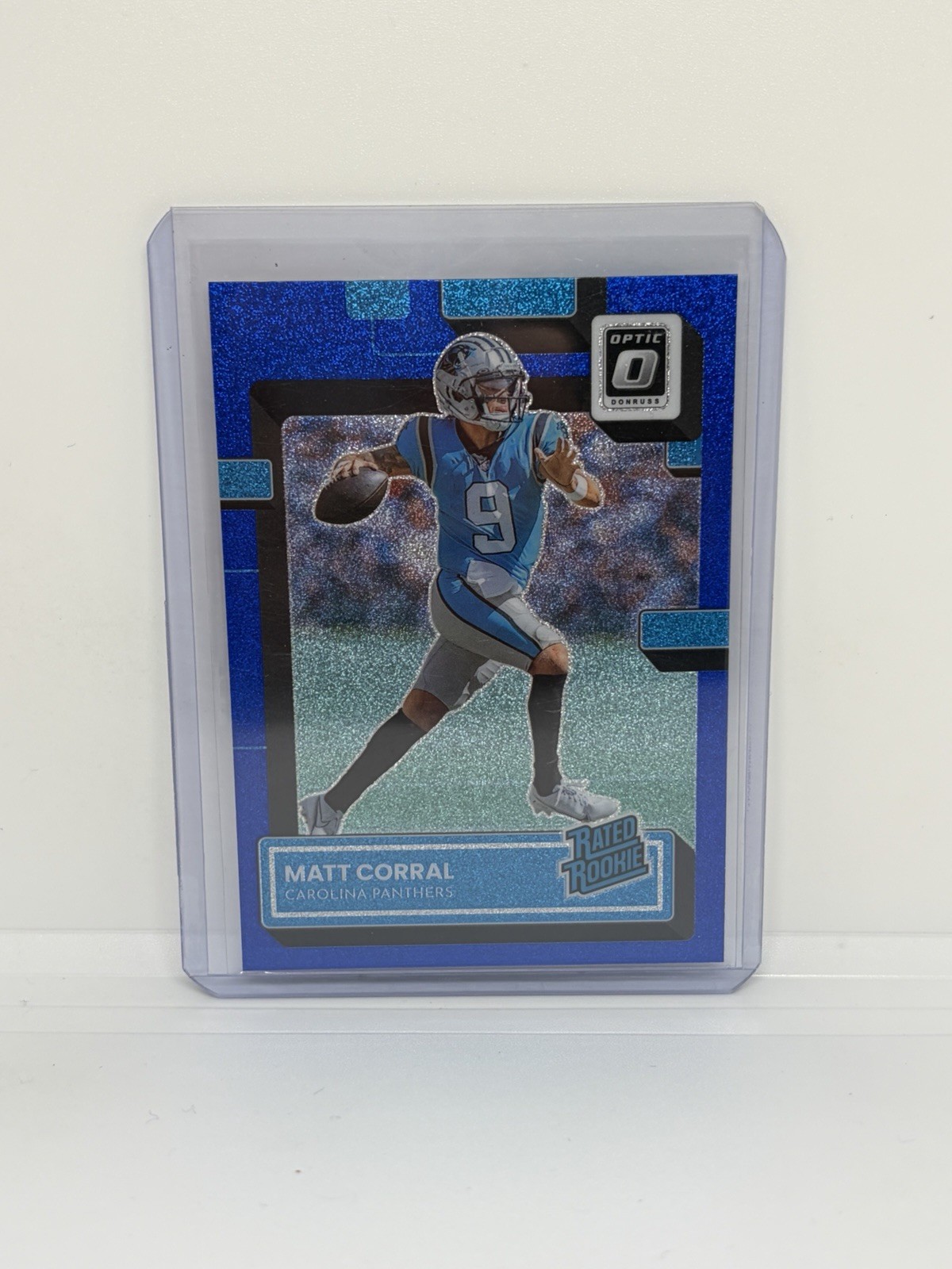 2022 Panini Donruss Optic Rated Rookie Blue Glitter Matt Corral #204 (SP, RC)