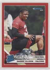 2019 Panini Donruss Rated Rookie Press Proof Red Qadree Ollison #349 m5e