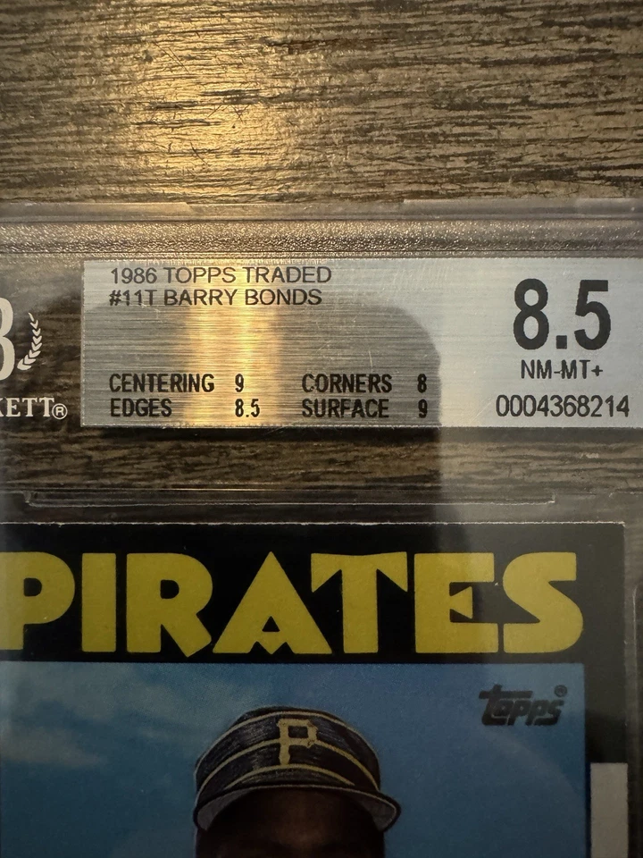 1986 Topps Traded Barry Bonds #11T  XRC – Pittsburgh Pirates - Image 2 of 3