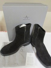New in Box Aquatalia Lauriston Black Suede Ankle Boots 7M