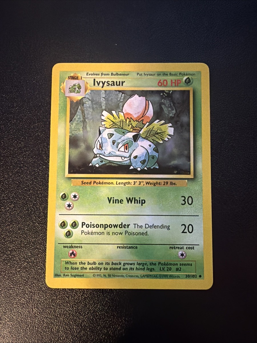1995 ivysaur pokemon card value Base Set Gold Metal Colorless Artist Ivysaur 1997 Japanese Topsun #002