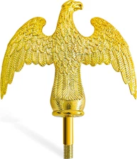 Gold Eagle Flag Pole Topper, Eagle Finial Flagpole Topper Gold Ornament for 20/2
