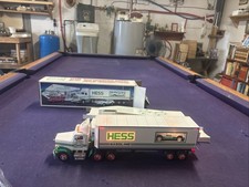 Vintage 1992 Hess Toy 18 Wheeler and Racer Tested Truck Not Car