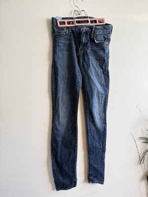 MOTHER The Looker Classic Medium Kitty Mid Wash Low Rise Skinny Jeans