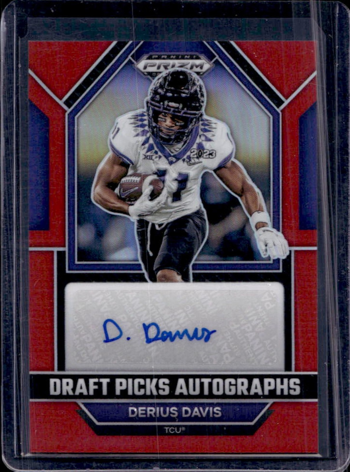 Derius Davis Panini Prizm Draft Picks Draft Picks Autographs #DPADED Red