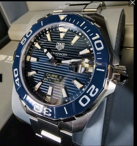 Blue TAG Heuer Aquaracer Professional 300 Automatic Watch - Diameter 43 mm