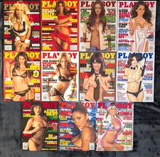 PLAYBOY Magazine 2010 - Full Year 11 Issues w/Centerfolds & Celebrities - NM