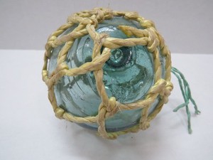Authentic 3+1/4 inch Japanese Netted Glass Float Ball Buoy (2.5C2320)